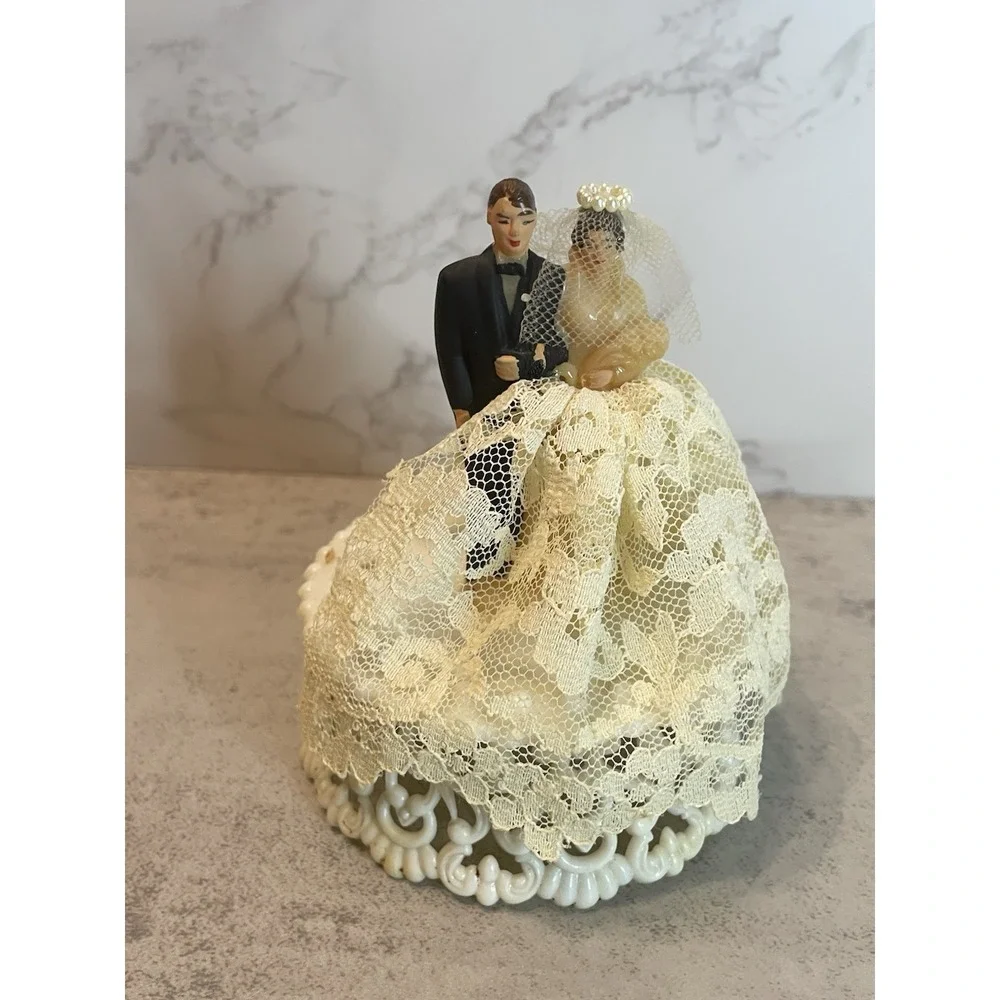 Vtg 1940s 1950s Wedding Cake Topper